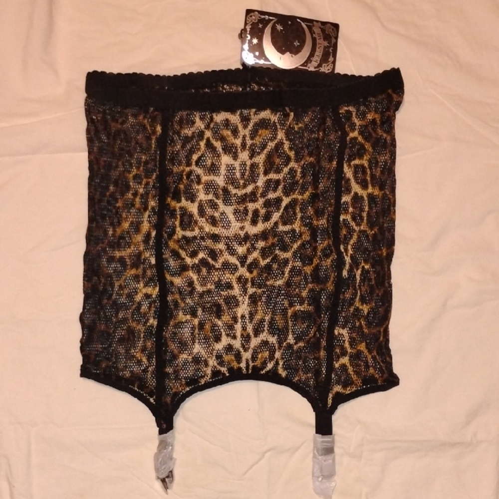 Killstar Leopard Print Shapewear Garter Belt